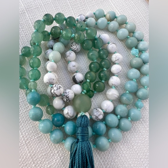 Aditi Mala | 108 bead gemstone Mala for meditation and manifestation. - Picture 1 of 3